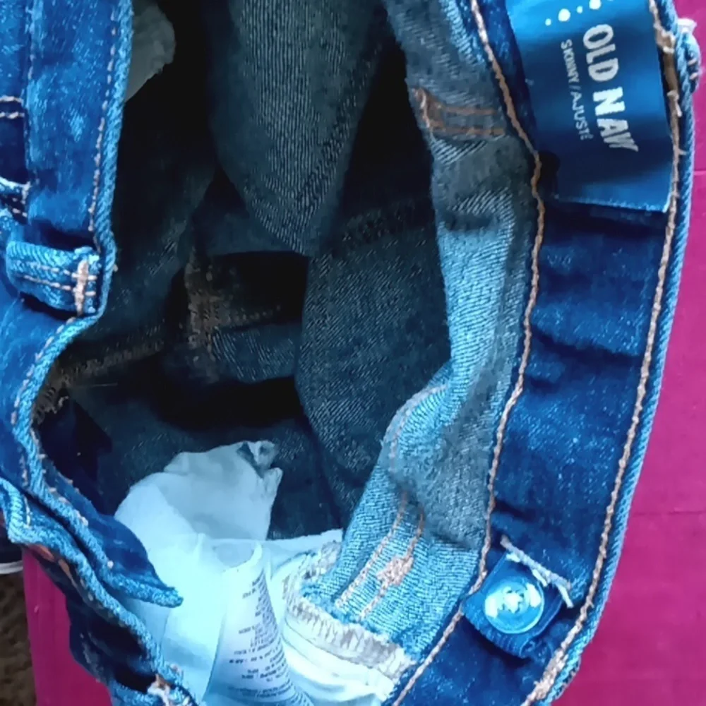 Old Navy Skinny Adjustable Waist Dark Blue Jeans